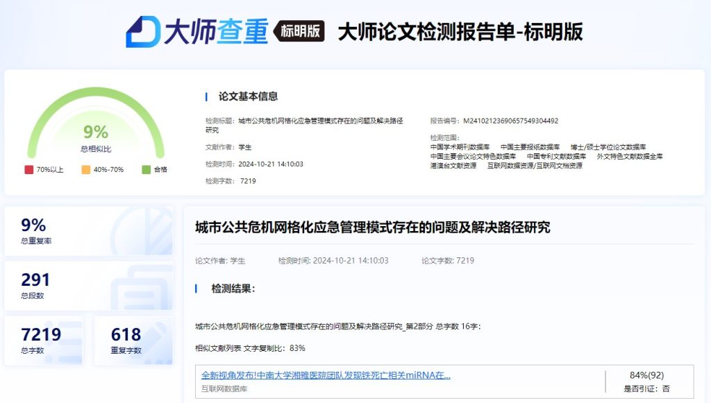 AI公共管理专业毕业论文范文5000字：城市公共危机网格化应急管理模式存在的问题及解决路径研究